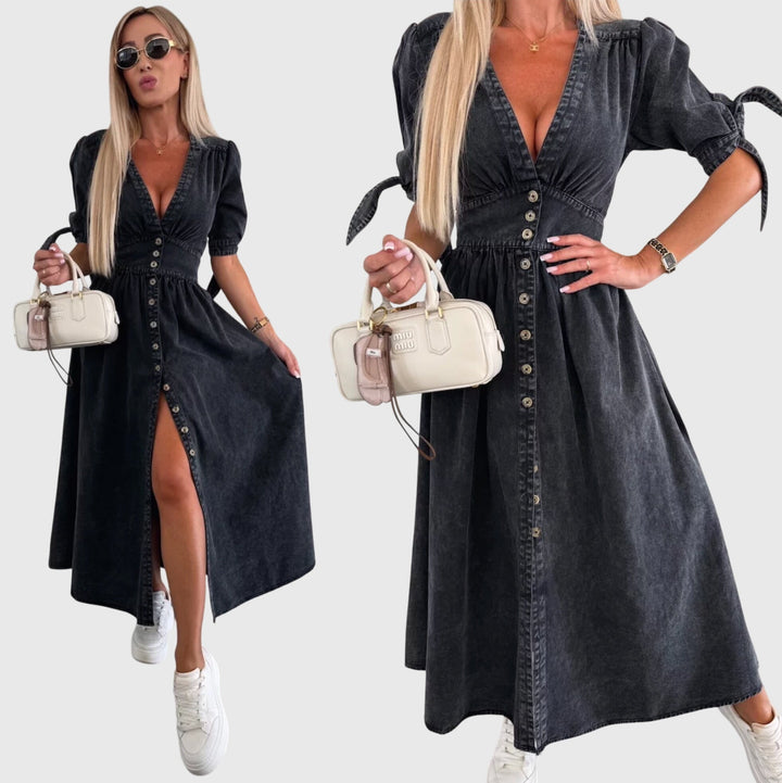 Sophia | Elegancka Sukienka Dżinsowa