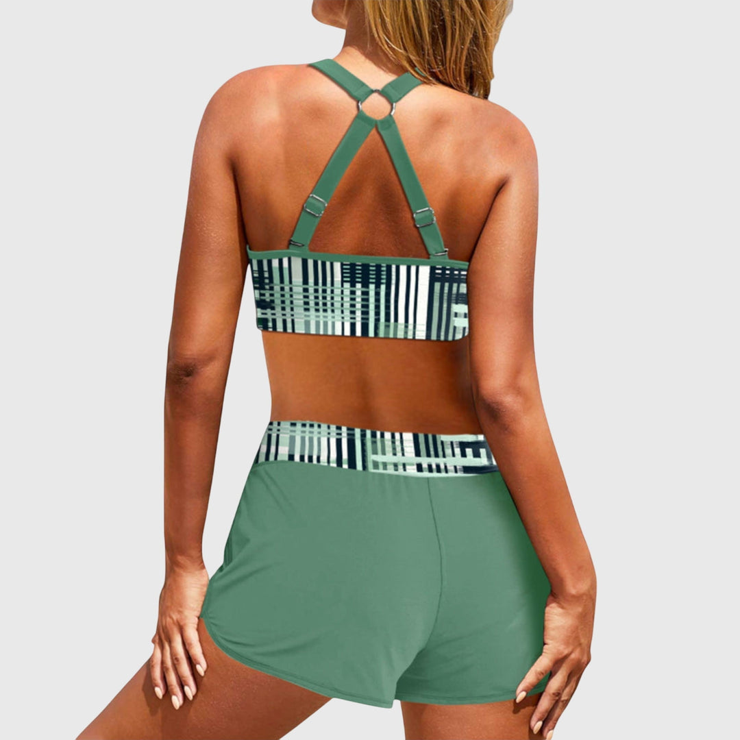 Chloe | Damski Kostium Kąpielowy Bikini z Wysokim Stanem w Żebra
