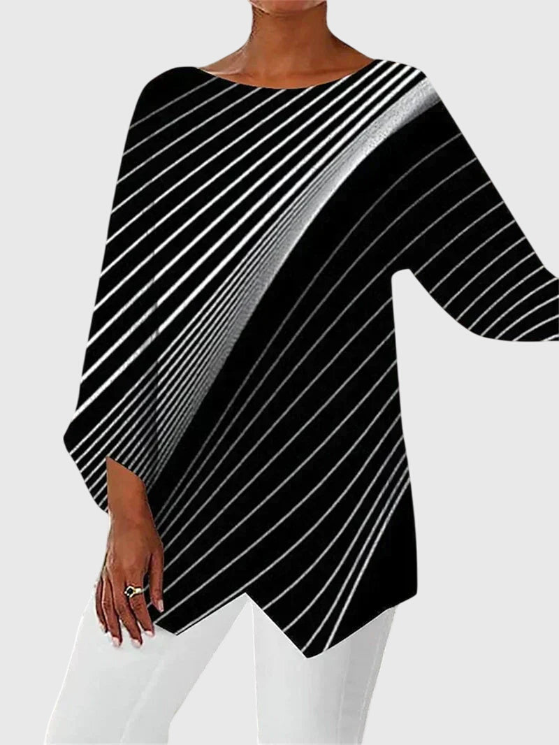 Alayah | Elegancka Bluzka z Okrągłym Dekoltem
