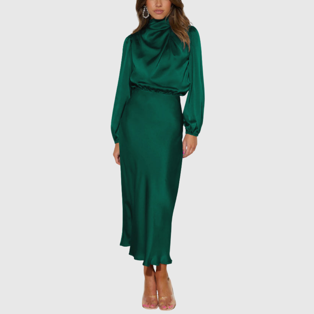 Maristella | Luksusowa Satynowa Sukienka Maxi