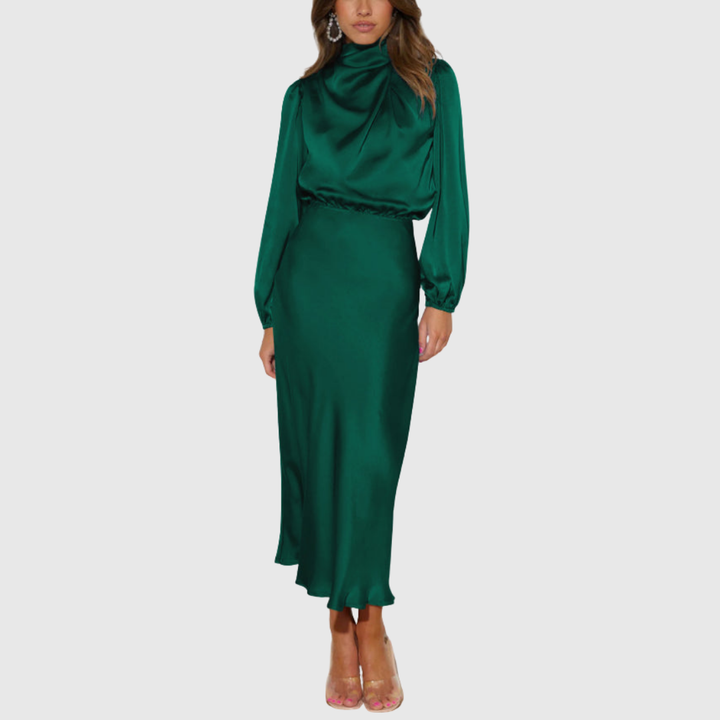 Maristella | Luksusowa Satynowa Sukienka Maxi