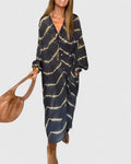Amelie | Elegancka Boho Striped Maxi Dress