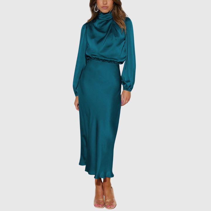 Maristella | Luksusowa Satynowa Sukienka Maxi