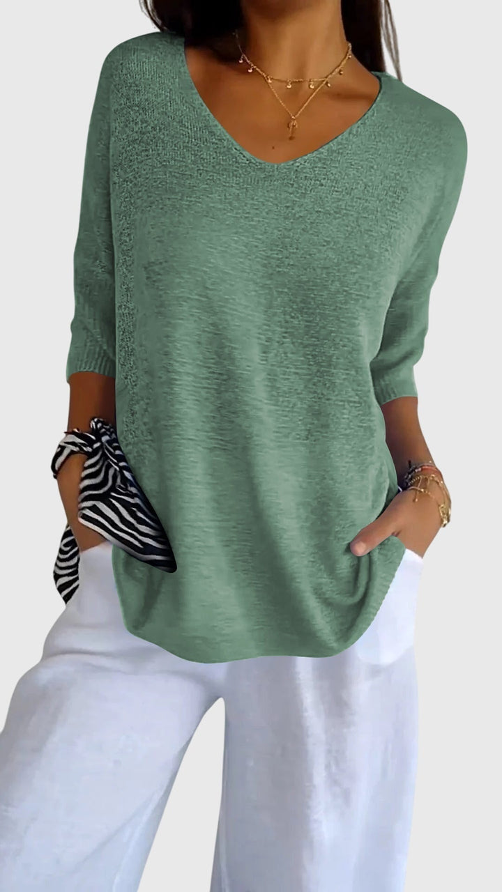 Cassandra | Elegancki Top z Dekoltem w Serek