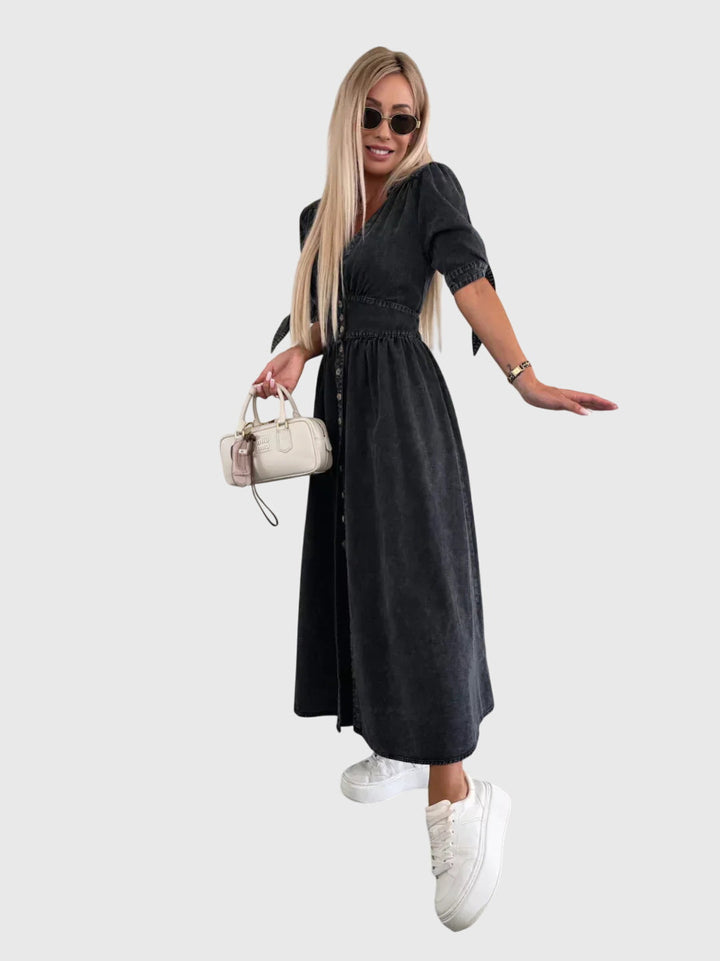 Sophia | Elegancka Sukienka Dżinsowa