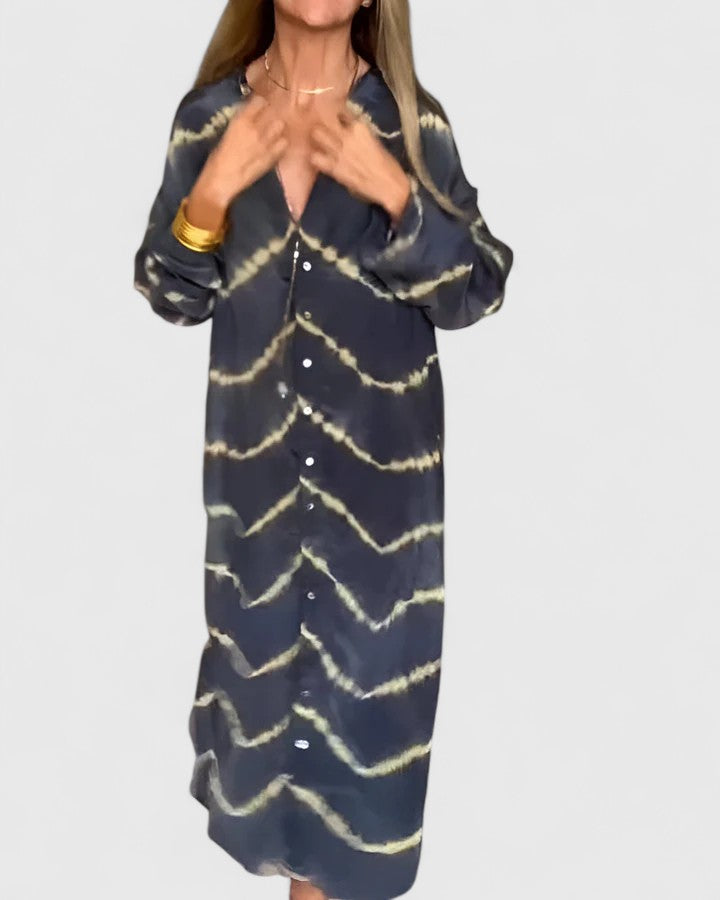Amelie | Elegancka Boho Striped Maxi Dress