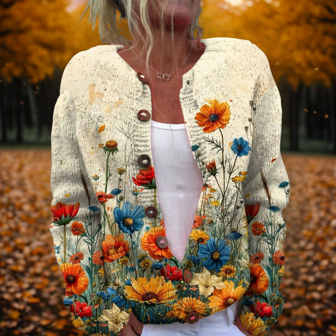 Helena | Vintage Kwiatowy Kardigan