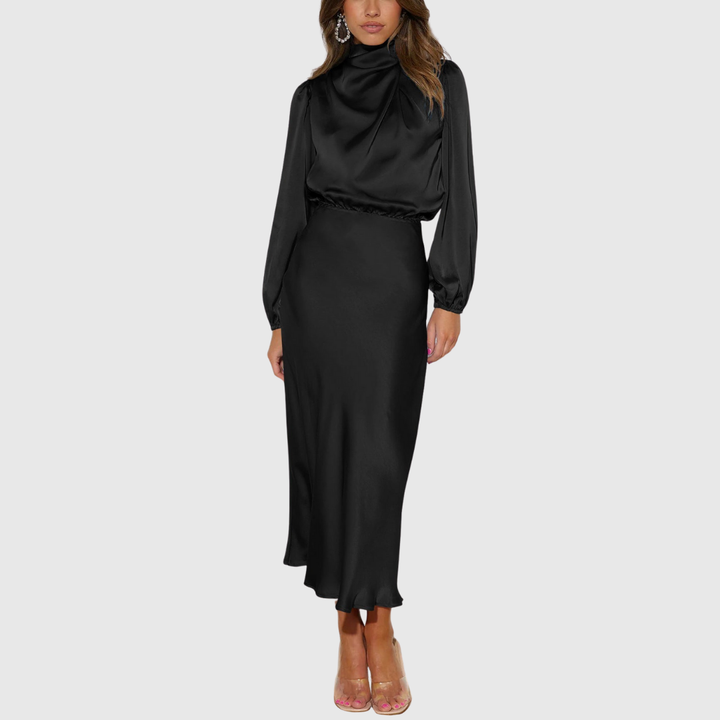 Maristella | Luksusowa Satynowa Sukienka Maxi