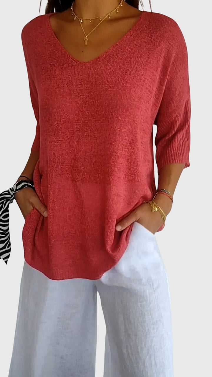 Cassandra | Elegancki Top z Dekoltem w Serek