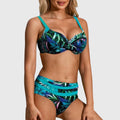Beatrice | Kobiecy kostium kąpielowy bikini w tropikalny wzór