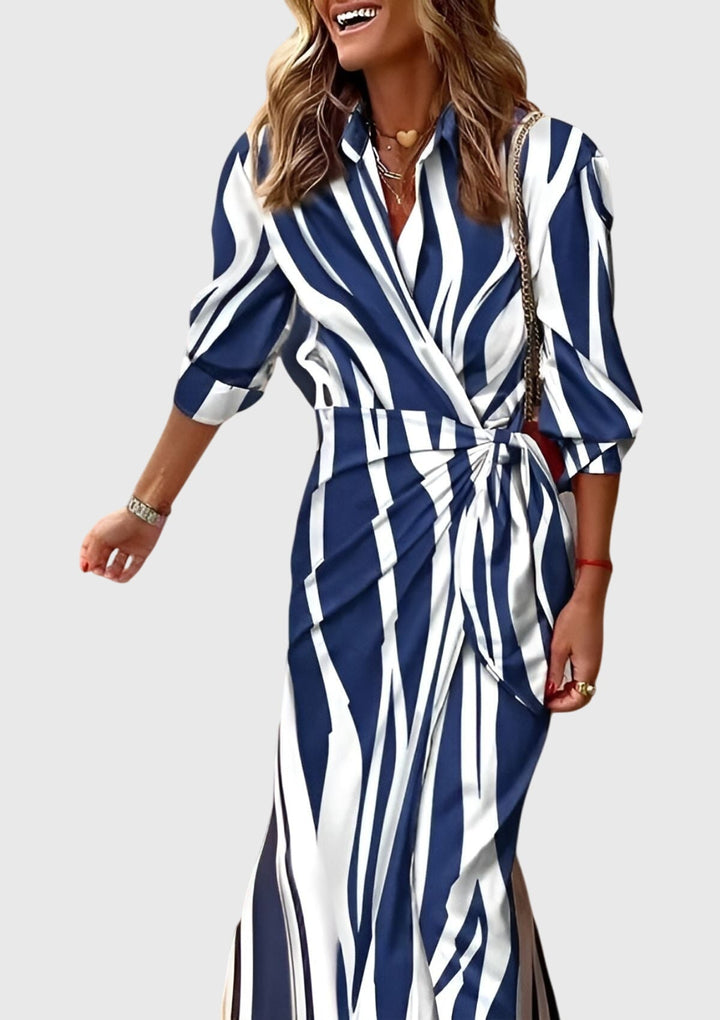 Everly | Elegancka Sukienka Wrap z Wzorem