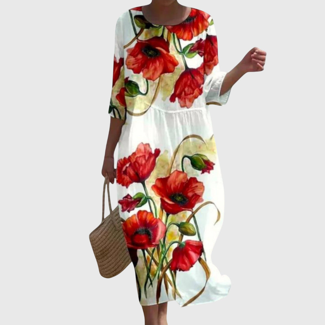 Hayley | Stylowa Kwiatowa Sukienka Maxi