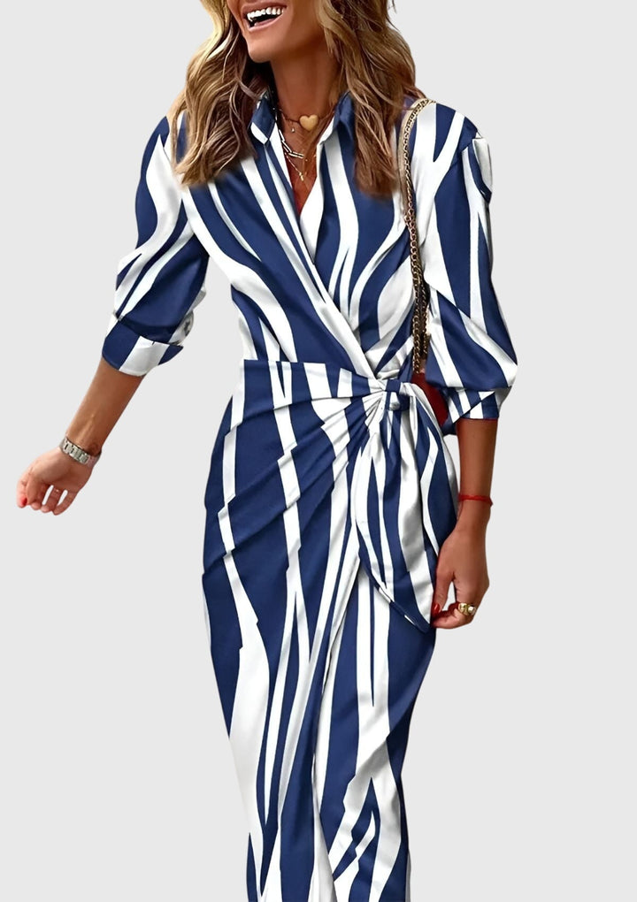 Everly | Elegancka Sukienka Wrap z Wzorem