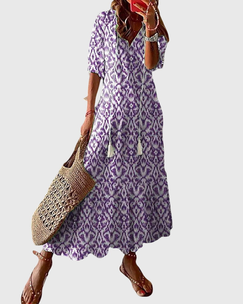 Amalia | Boho Vintage Sukienka Letnia
