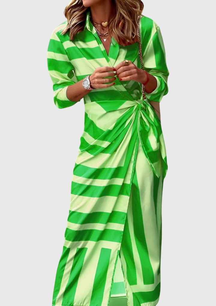 Everly | Elegancka Sukienka Wrap z Wzorem