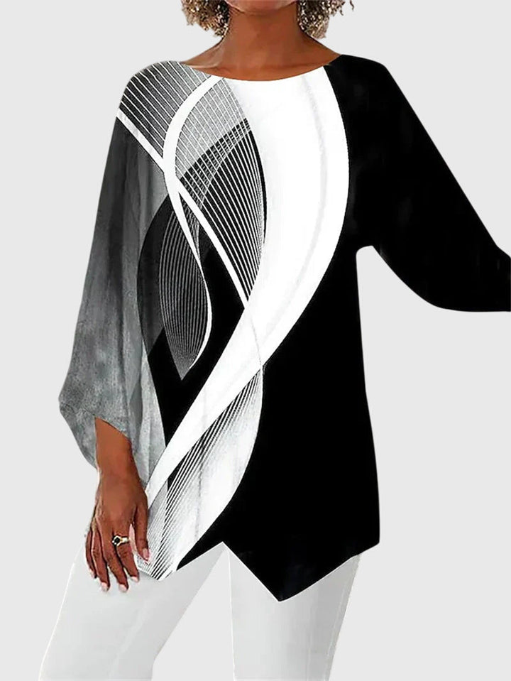 Alayah | Elegancka Bluzka z Okrągłym Dekoltem