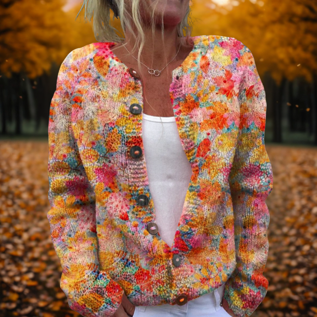 Gwen | Kardigan w Kwiatowy Wzór