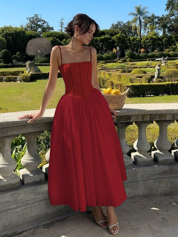 Gabriella | Elegancka Sukienka Midi w Stylu Gorsetowym dla Kobiet na Wesele