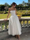 Gabriella | Elegancka Sukienka Midi w Stylu Gorsetowym dla Kobiet na Wesele