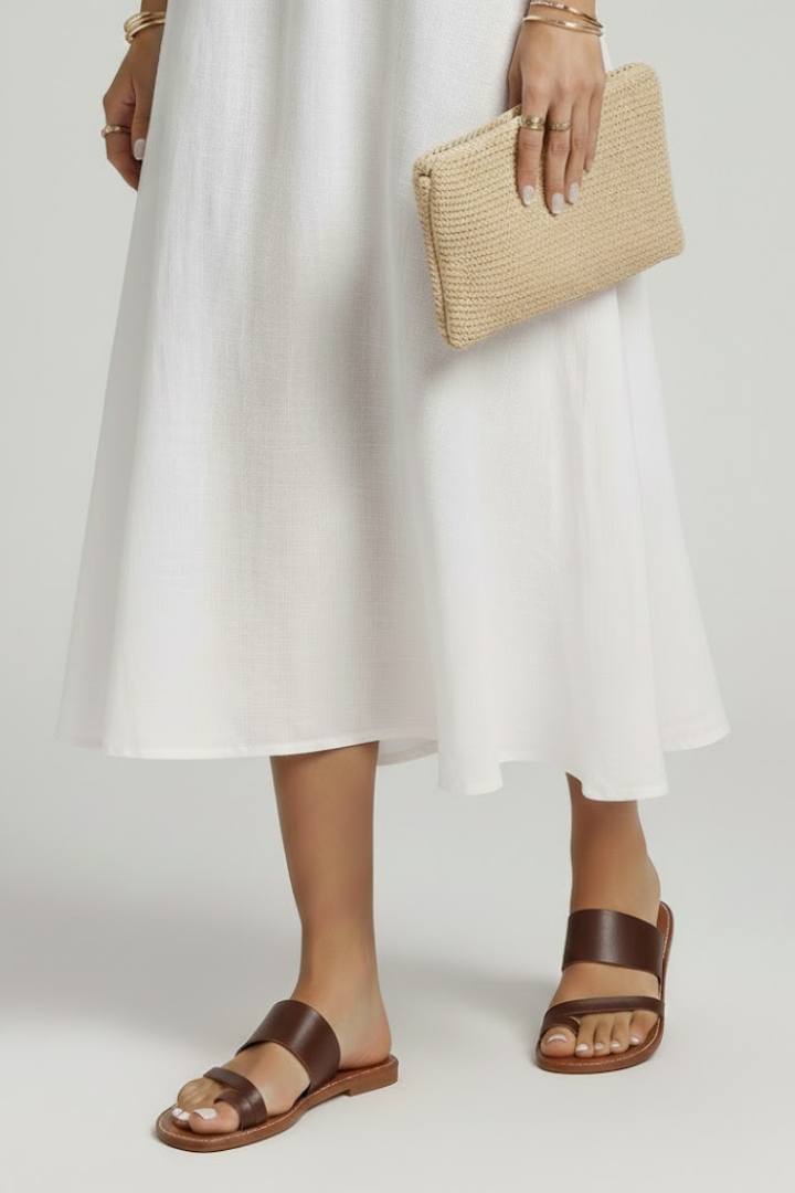 Kimberly | Kobiece Sandały Slip-On z Zapięciem