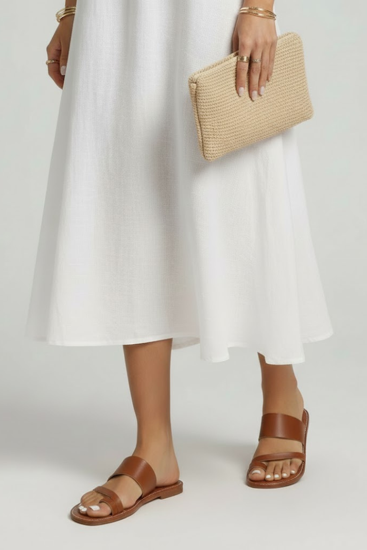 Kimberly | Kobiece Sandały Slip-On z Zapięciem