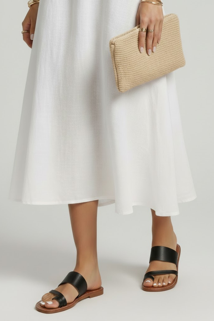 Kimberly | Kobiece Sandały Slip-On z Zapięciem