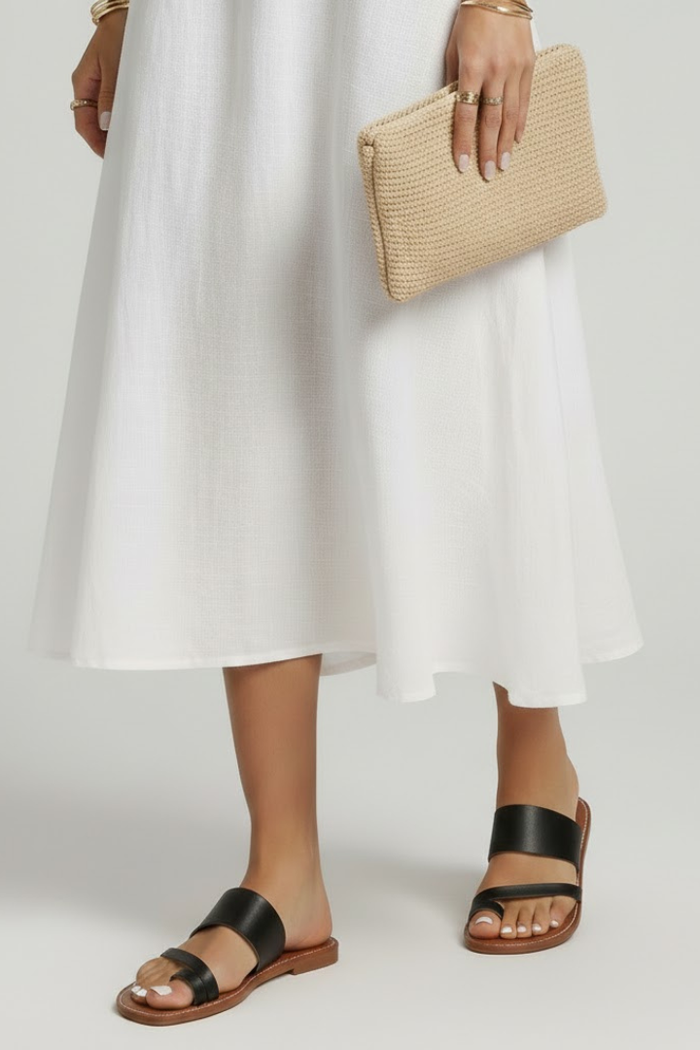 Kimberly | Kobiece Sandały Slip-On z Zapięciem