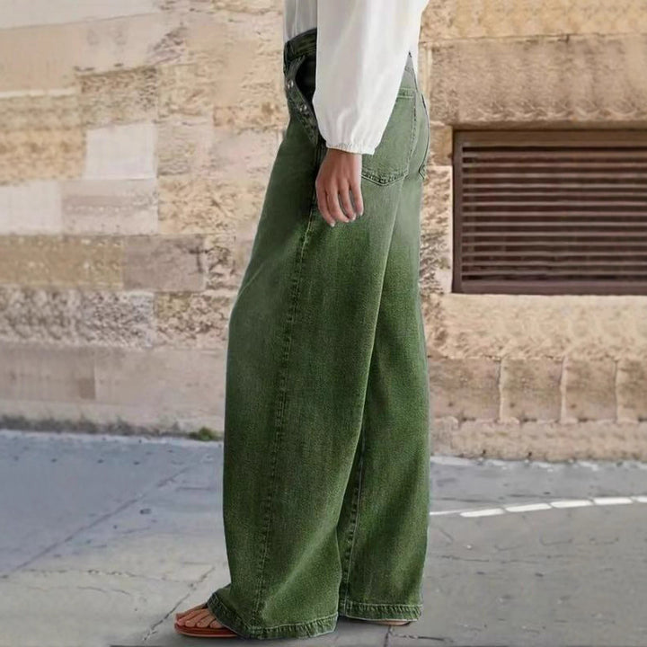 Faith | Damskie Luźne Dżinsy z Szerokimi Nogawkami i Wysokim Stanem