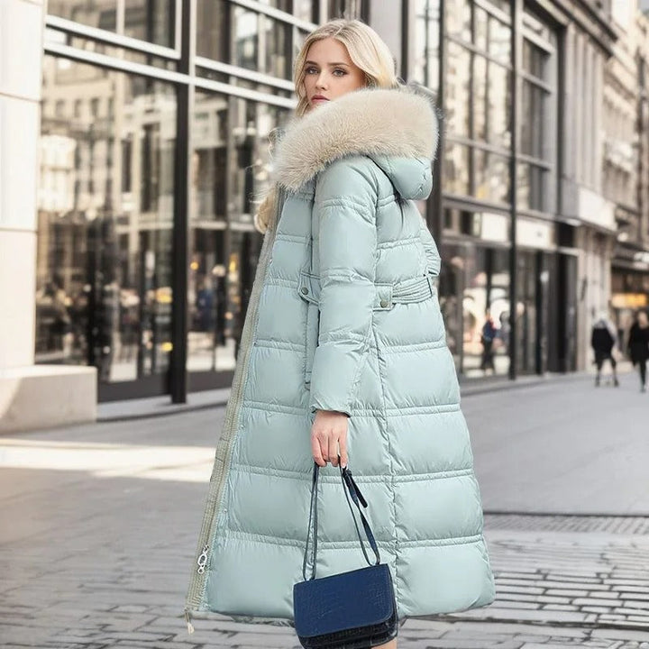 Lucia | Designerska Zimowa Parka z Kapturkiem z Futra