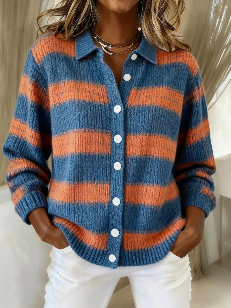 Livia – Sweter z dzianiny w paski
