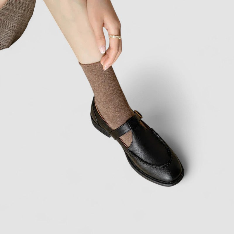 Zhelynne | Ortopedyczne Buty Mary Jane z Kwadratowym Noskiem