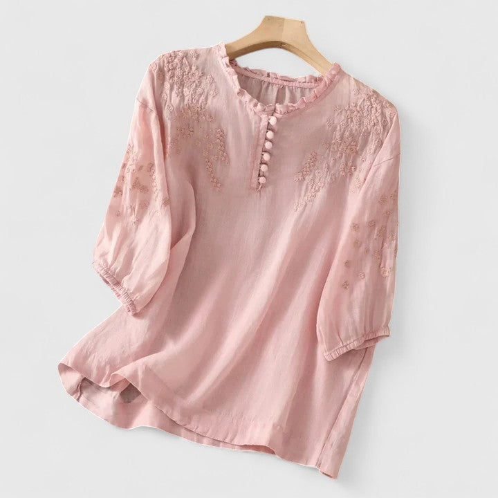 Vasilene | Elegancka Bluzka z Guzikami
