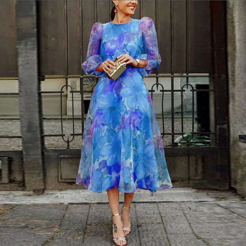 Blair | Sukienka dla kobiet na wesele, formalna, kwiatowa, midi
