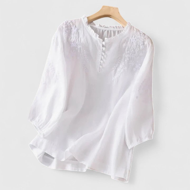 Vasilene | Elegancka Bluzka z Guzikami