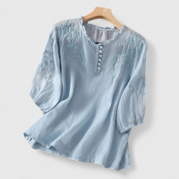 Vasilene | Elegancka Bluzka z Guzikami