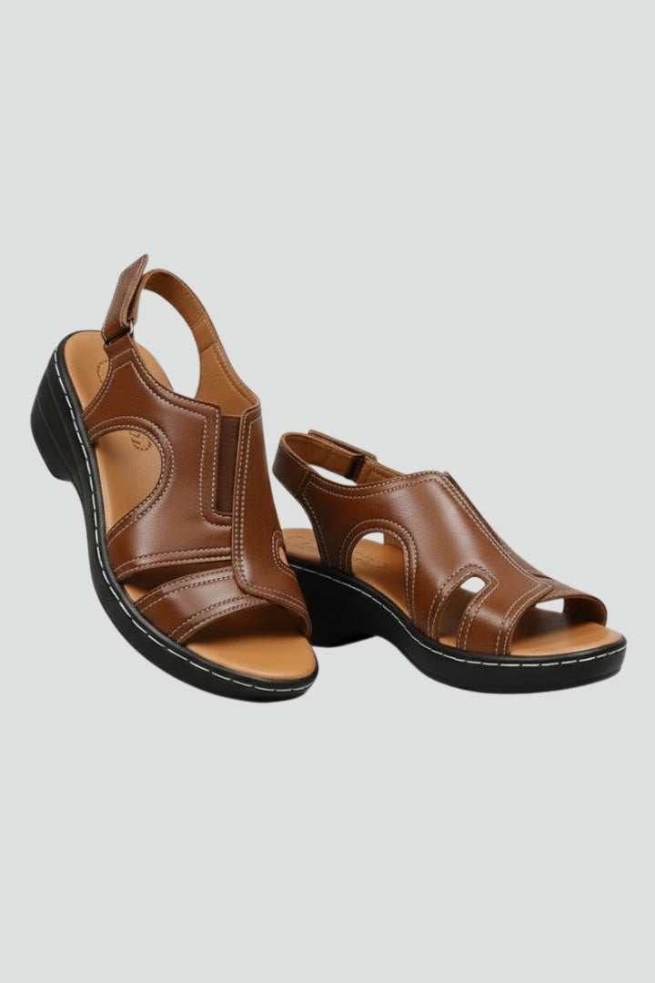 Katherine | Kobiece sandały na platformie z odkrytymi palcami i wycięciami