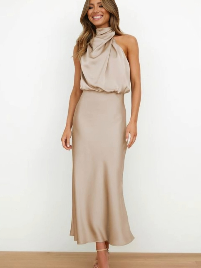 Faith | Elegancka Sukienka Wieczorowa na Halter dla Kobiet