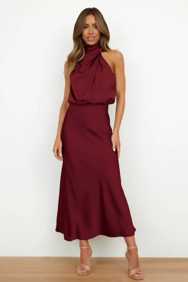 Faith | Elegancka Sukienka Wieczorowa na Halter dla Kobiet