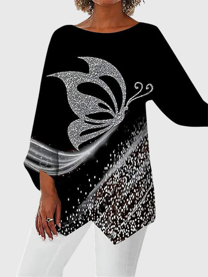 Alayah | Elegancka Bluzka z Okrągłym Dekoltem