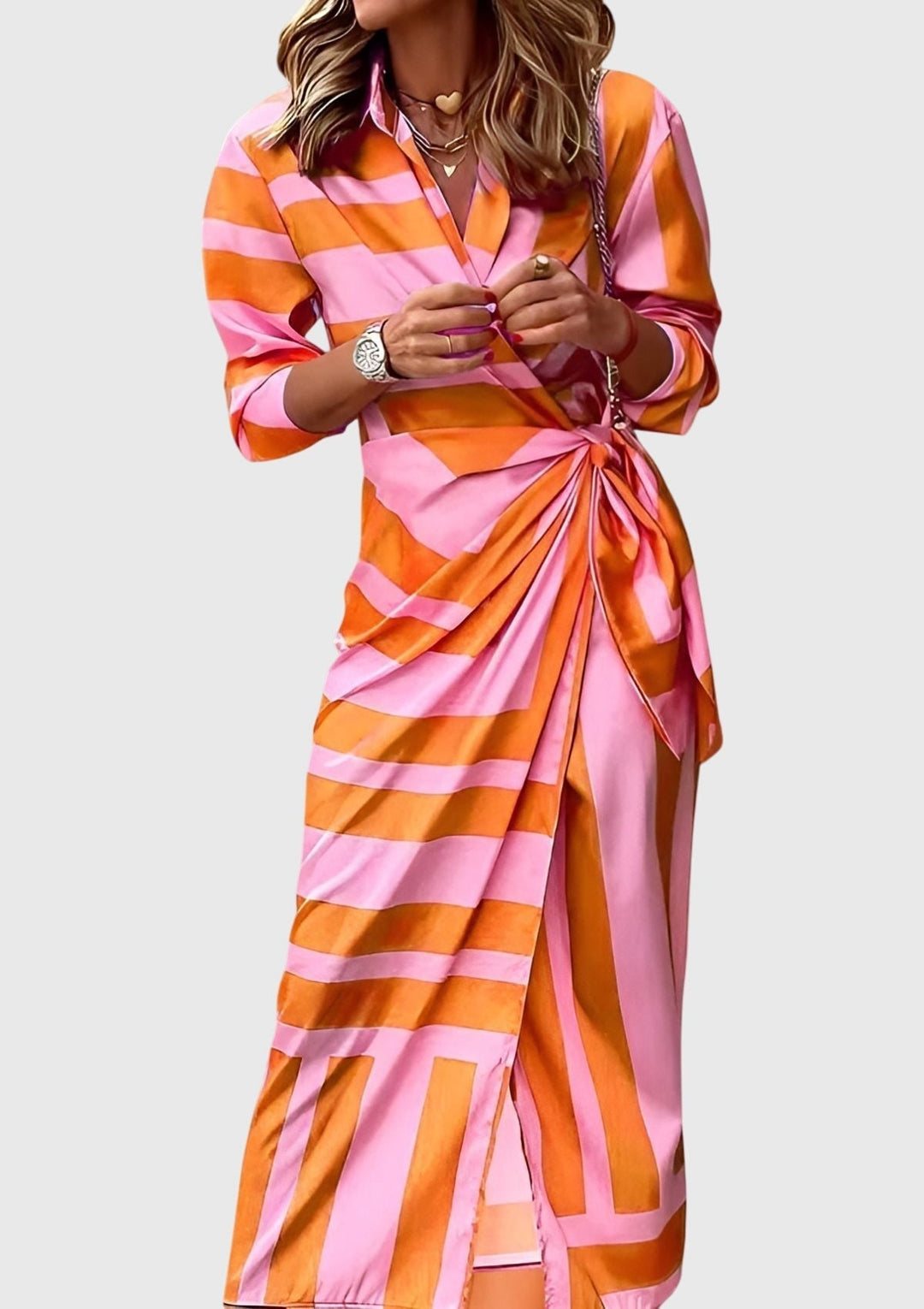 Everly | Elegancka Sukienka Wrap z Wzorem