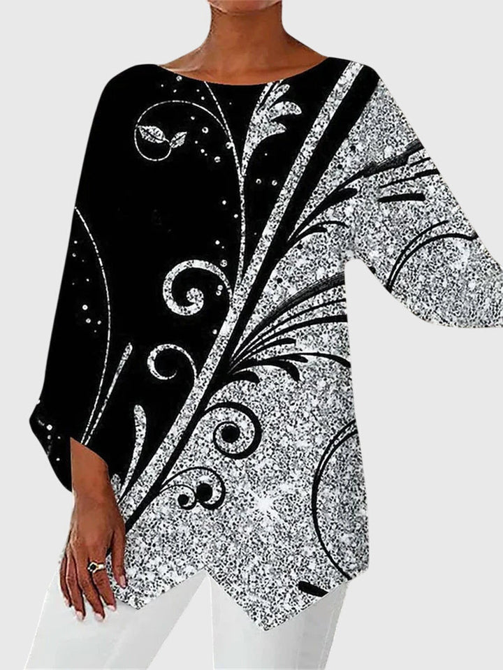 Alayah | Elegancka Bluzka z Okrągłym Dekoltem