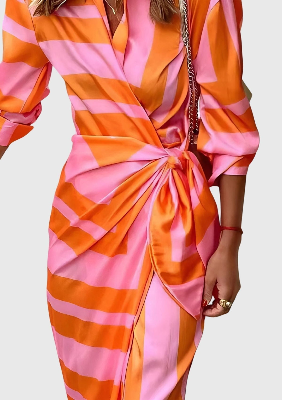 Everly | Elegancka Sukienka Wrap z Wzorem