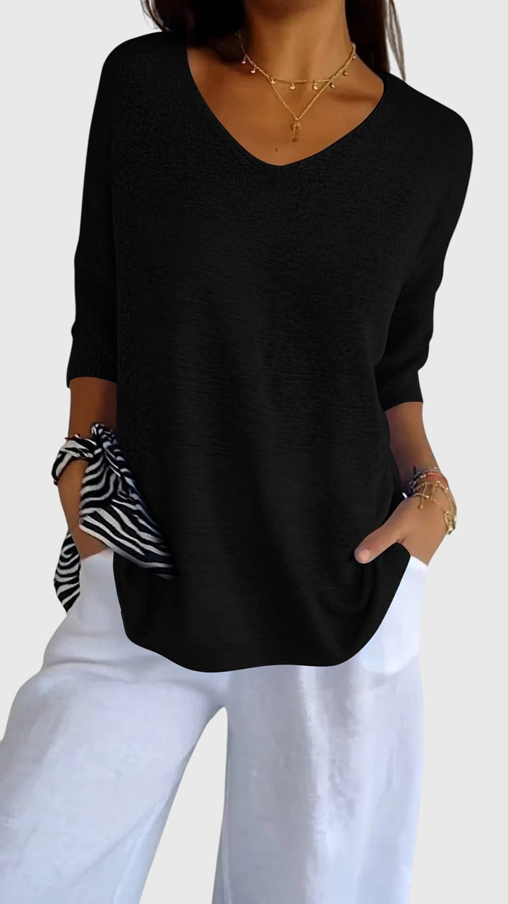 Cassandra | Elegancki Top z Dekoltem w Serek