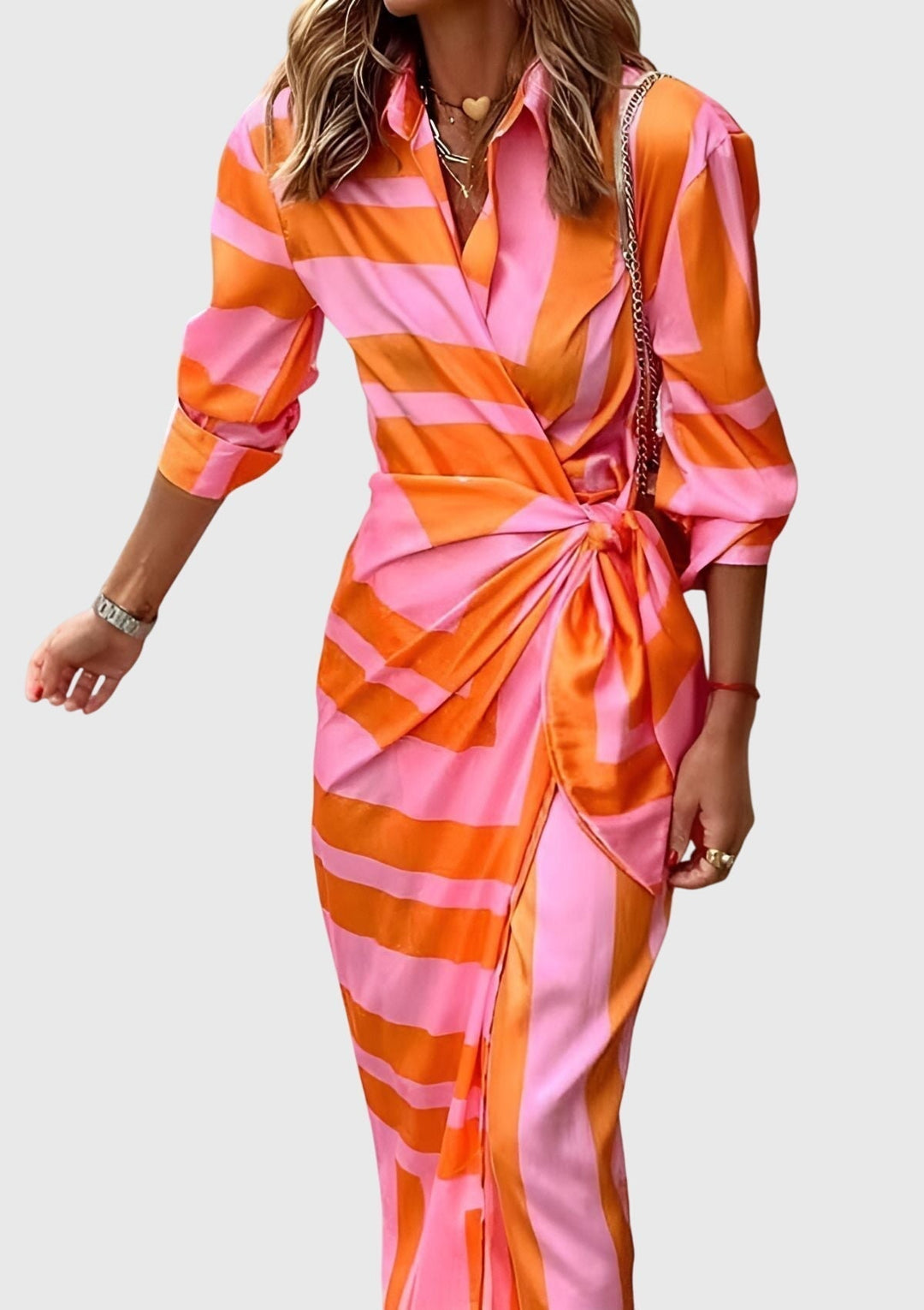 Everly | Elegancka Sukienka Wrap z Wzorem