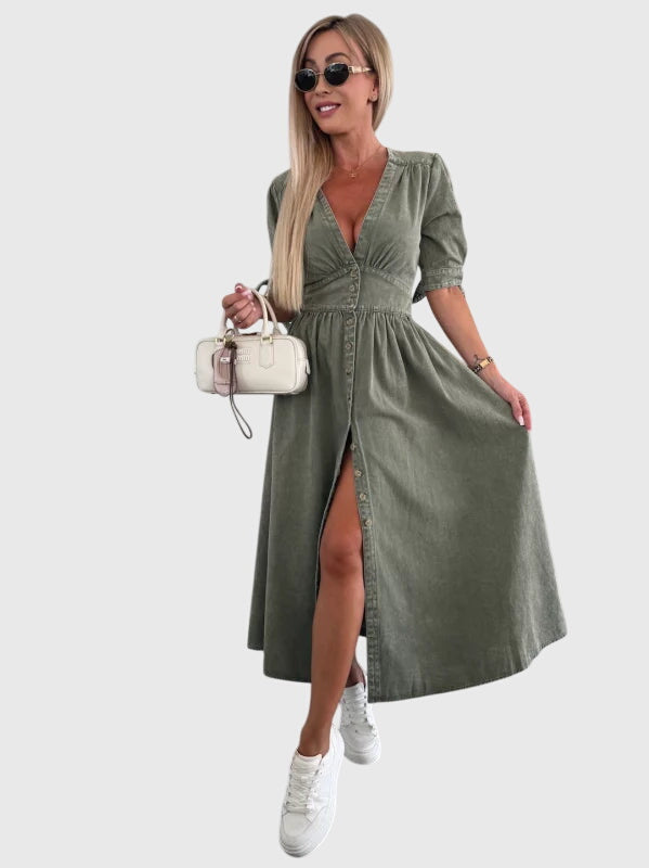 Sophia | Elegancka Sukienka Dżinsowa