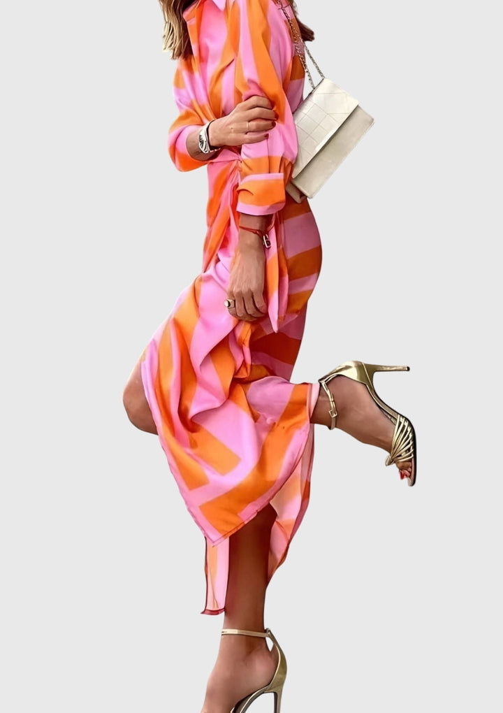 Everly | Elegancka Sukienka Wrap z Wzorem