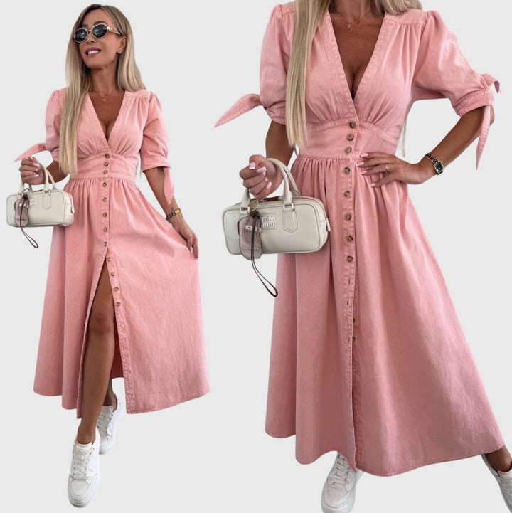 Sophia | Elegancka Sukienka Dżinsowa
