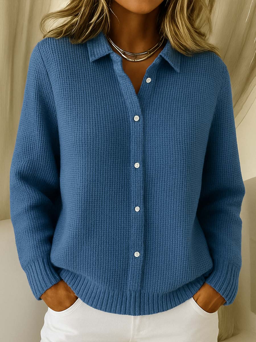 Lisa | Klasyczny Sweter z Guzikami