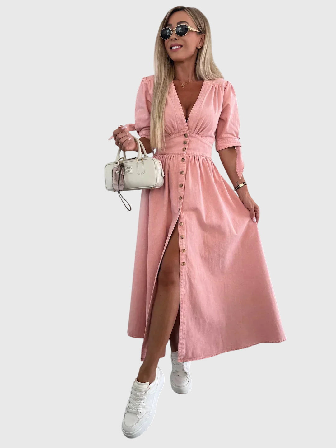 Sophia | Elegancka Sukienka Dżinsowa