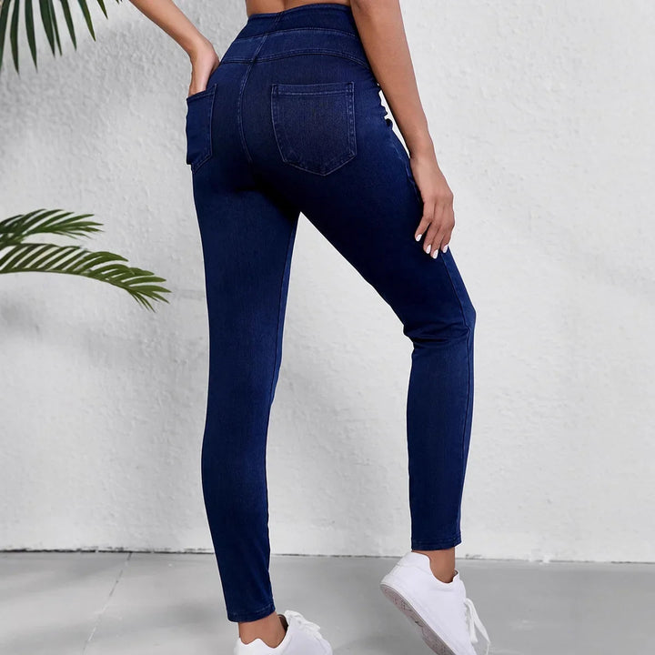 Eleanor | Damskie Jeansy Slim Fit W Wysokim Stanem